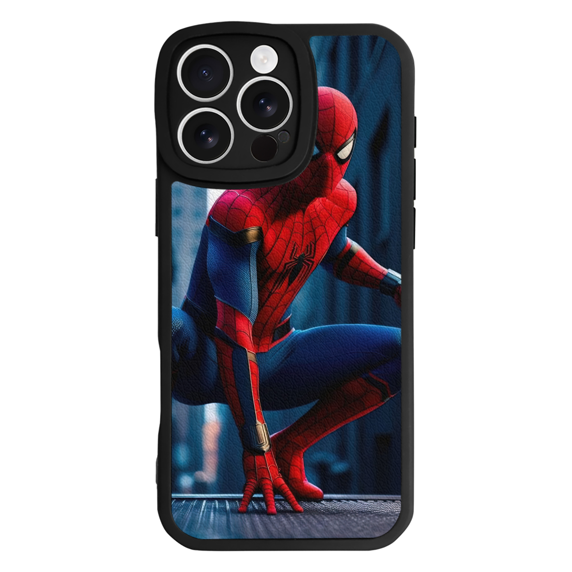 Spider Man スパイダーマン 【iPhone 16シリーズ対応】シリコンスマホケース（レザー調） 材質：シリコン